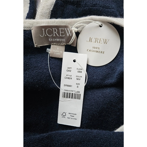 J. Crew Cashmere Contrast Stripe Sweater - Picture 10 of 10